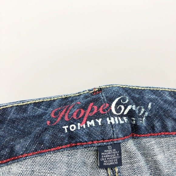 Tommy Hilfiger 10 Distressed Hope Crop Capri Jeans - Picture 7 of 7